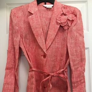 ZARA Red & White Speckled Blazer